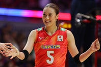 バレーボール女子日本代表の佐藤淑乃。写真：梅月智史（THEDIGEST写真部）