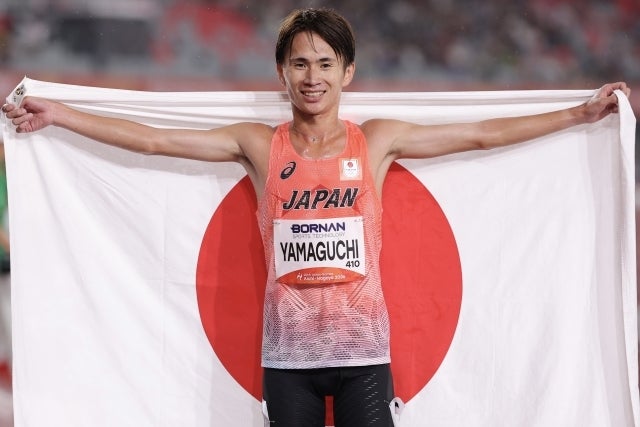男子5000mで２位に入った山口。写真：梅月智史（THE DIGEST写真部）