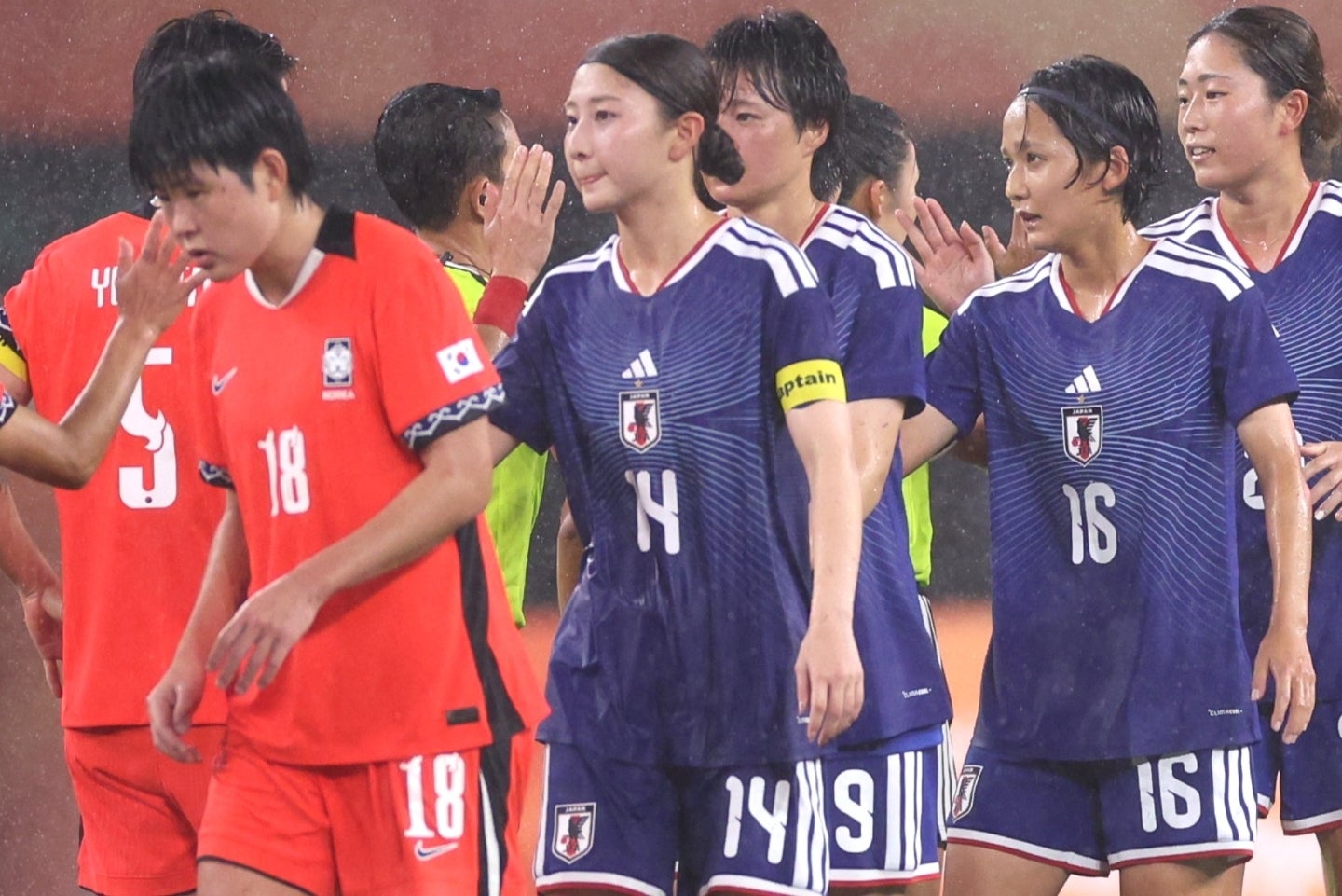 韓国相手に２-０で勝利したなでしこジャパンが、決勝に進出した。写真：永島裕基