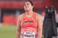女子やり投で銀メダルだった北口。写真：梅月智史（THE DIGEST写真部）