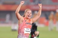 女子やり投で３位に入った武本。写真：梅月智史（THE DIGEST写真部）