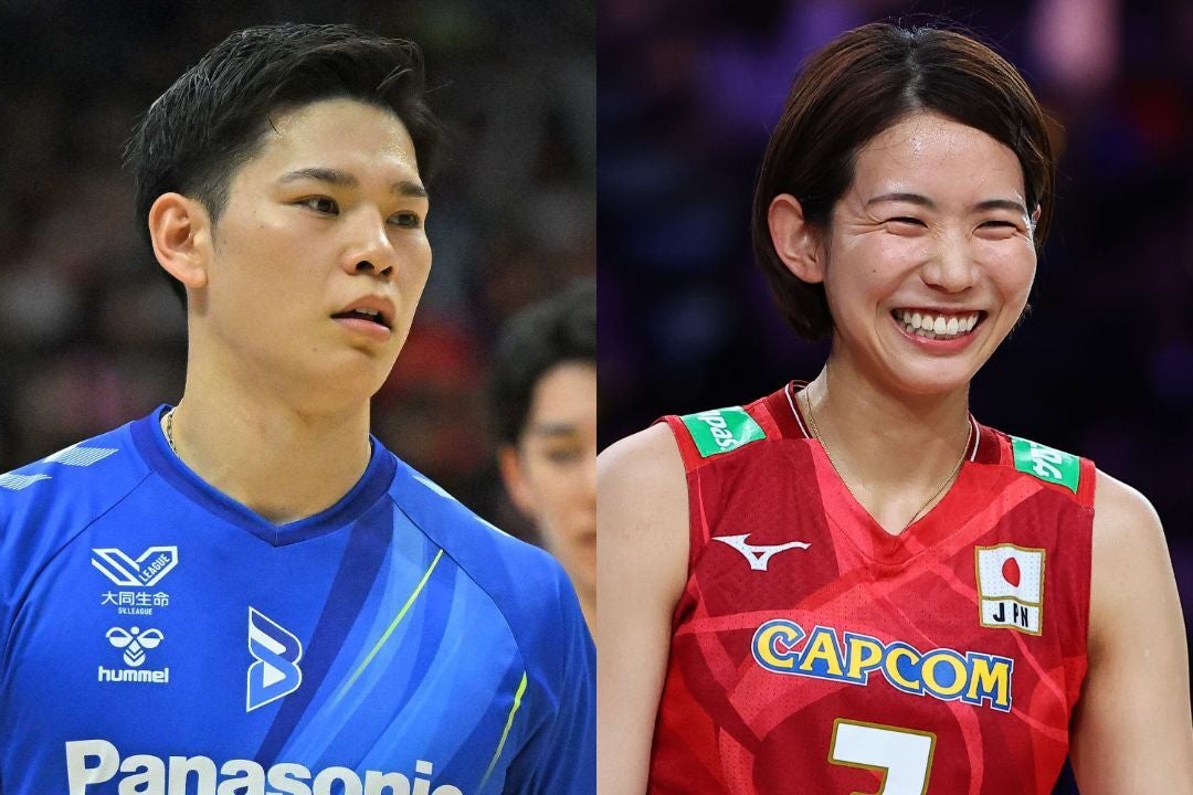 バレーボール女子元日本代表の古賀が夫の西田と愛犬の家族ショットを公開した。写真：梅月智史／金子拓弥（THEDIGEST写真部）