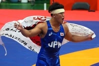 今大会、レスリングの日本勢で初の金メダルを獲得した吉田。(C)Getty Images