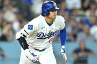 V３を狙うドジャースの中心選手である大谷。(C)Getty Images