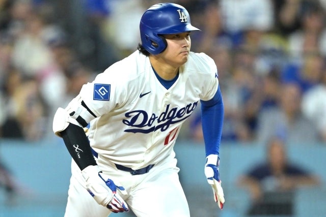 V３を狙うドジャースの中心選手である大谷。(C)Getty Images