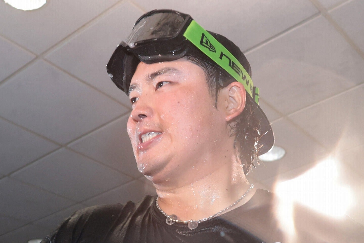 第１戦では犠飛でチームに先制点をもたらした村上。(C)Getty Images