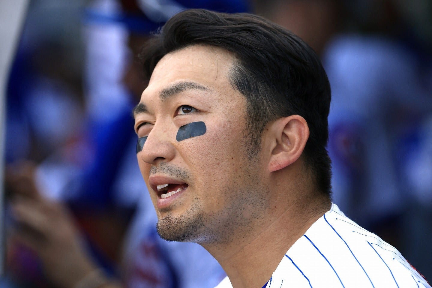 FAイヤーを終え、カブスでの５年間を振り返った鈴木。(C)Getty Images