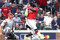 フィリーズ戦で３ランを放ったブレーブスのハリス２世。(C)Getty Images
