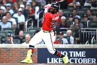 フィリーズ戦で先制の３ラン本塁打を放ったブレーブスのマイケル・ハリス２世。(C)Getty Images