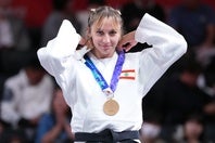 女子78キロ級で銅メダルを獲得したレバノンのアクリナ・シャイエブ。 (C)Getty Images