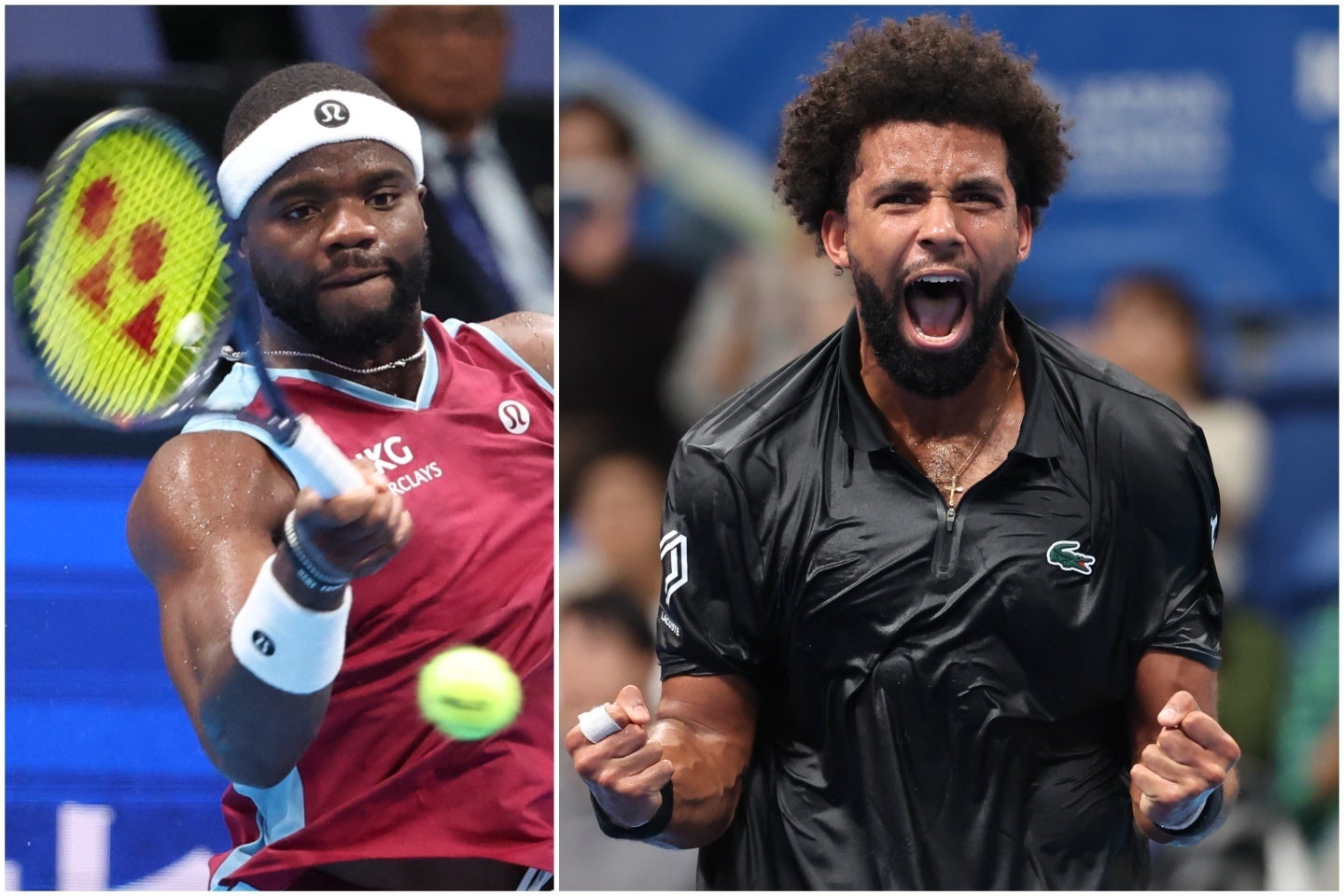 急きょ出場を決めたフィス（右）は予選を突破し、ティアフォー（左）に勝利してベスト８進出。試合を重ねるごとにプレーの鋭さを増している。写真：滝川敏之