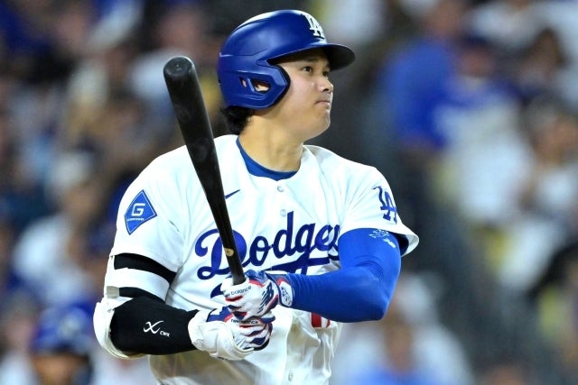 今ポストシーズンは打者に専念する大谷。(C)Getty Images