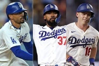ドジャース打線を牽引する３人のスラッガー。ベッツ、T・ヘルナンデス、スミス。(C)Getty Images
