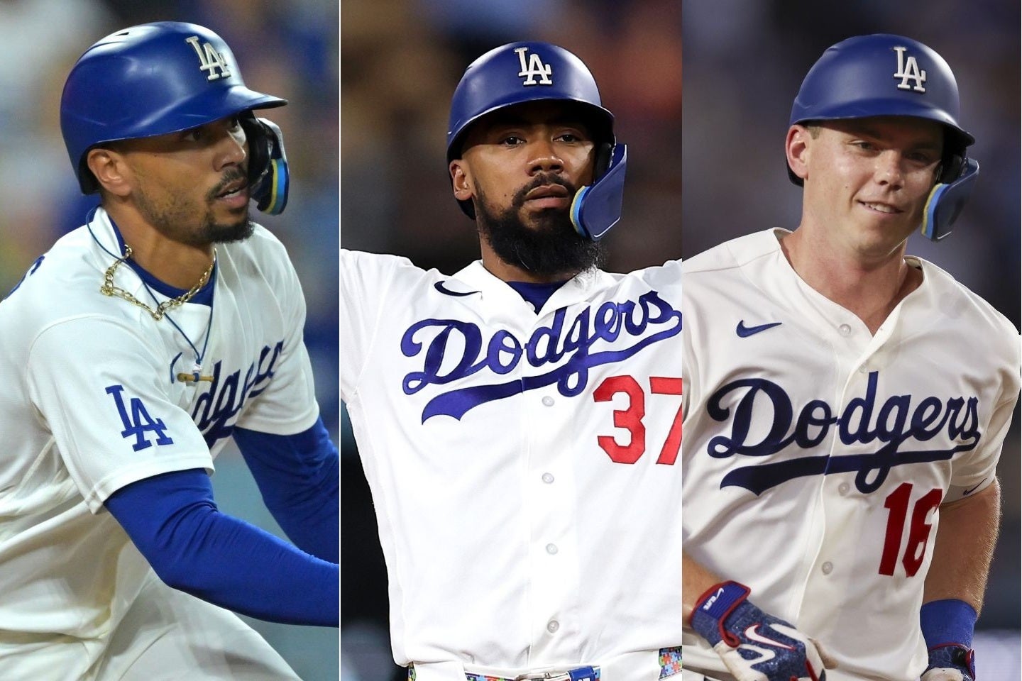 ドジャース打線を牽引する３人のスラッガー。ベッツ、T・ヘルナンデス、スミス。(C)Getty Images