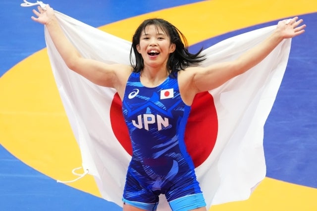 女子53㎏級を制した清岡。(C)Getty Images