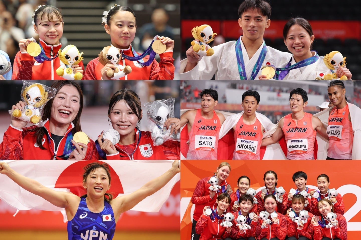 日本はアジア大会で過去最多のメダルラッシュとなった。写真：梅月智史（THE DIGEST写真部）