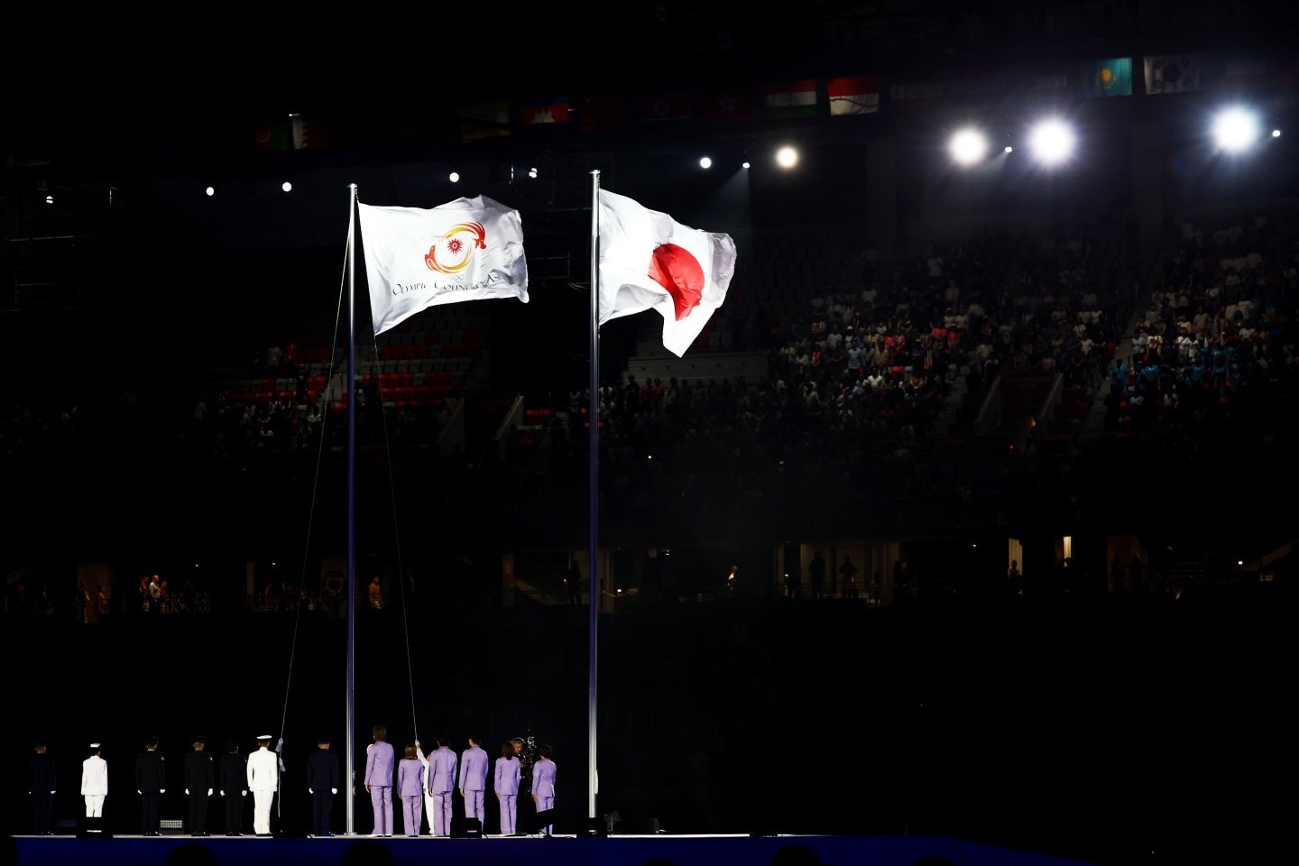 アジア大会の閉会式がスタートした。写真：梅月智史（THE DIGEST写真部）