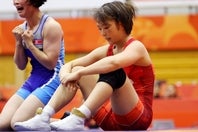 女子57キロ級の準決勝で敗れた藤波。写真：西村尚己/アフロスポーツ