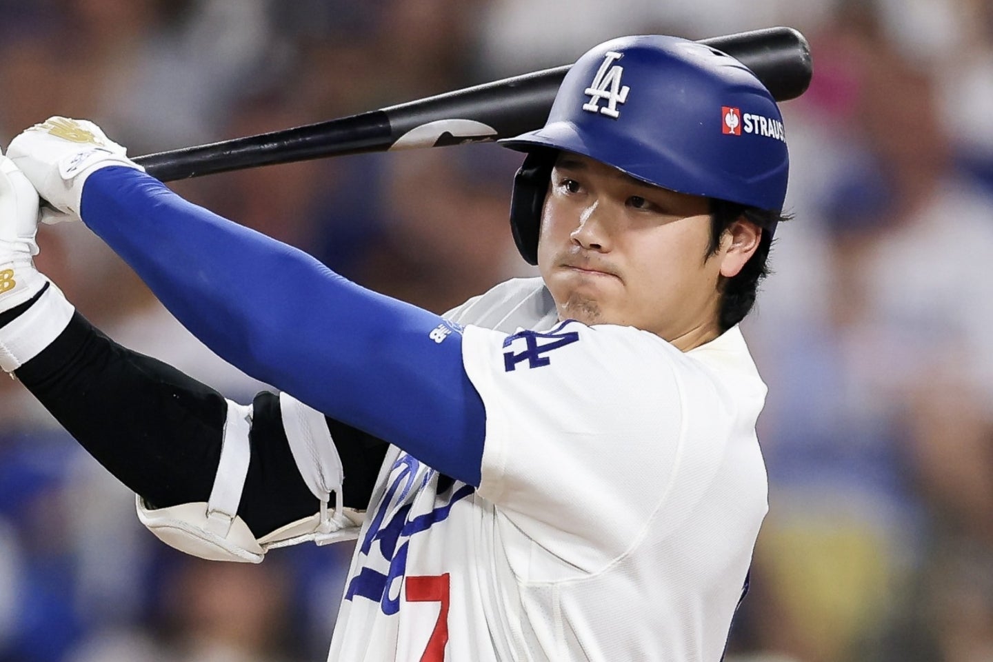 ブレーブスとの地区シリーズ第２戦、大谷は４打数１安打だった。(C)Getty Images