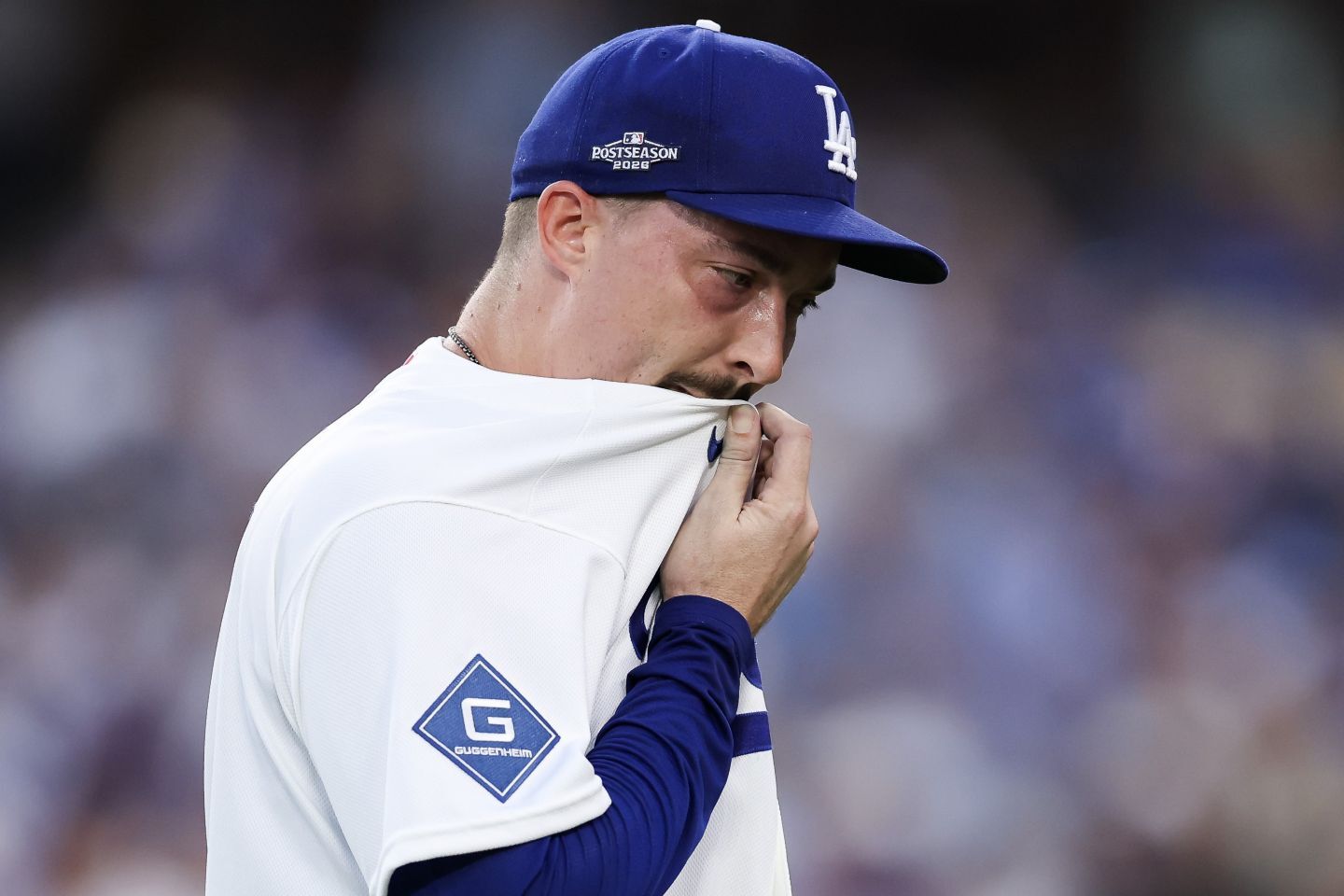 NLDS第２戦に先発したドジャースのスネル。(C)Getty Images