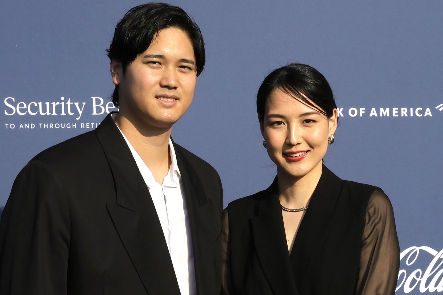 2024年２月に結婚を発表した大谷翔平と妻の真美子さん。(C)Getty Images