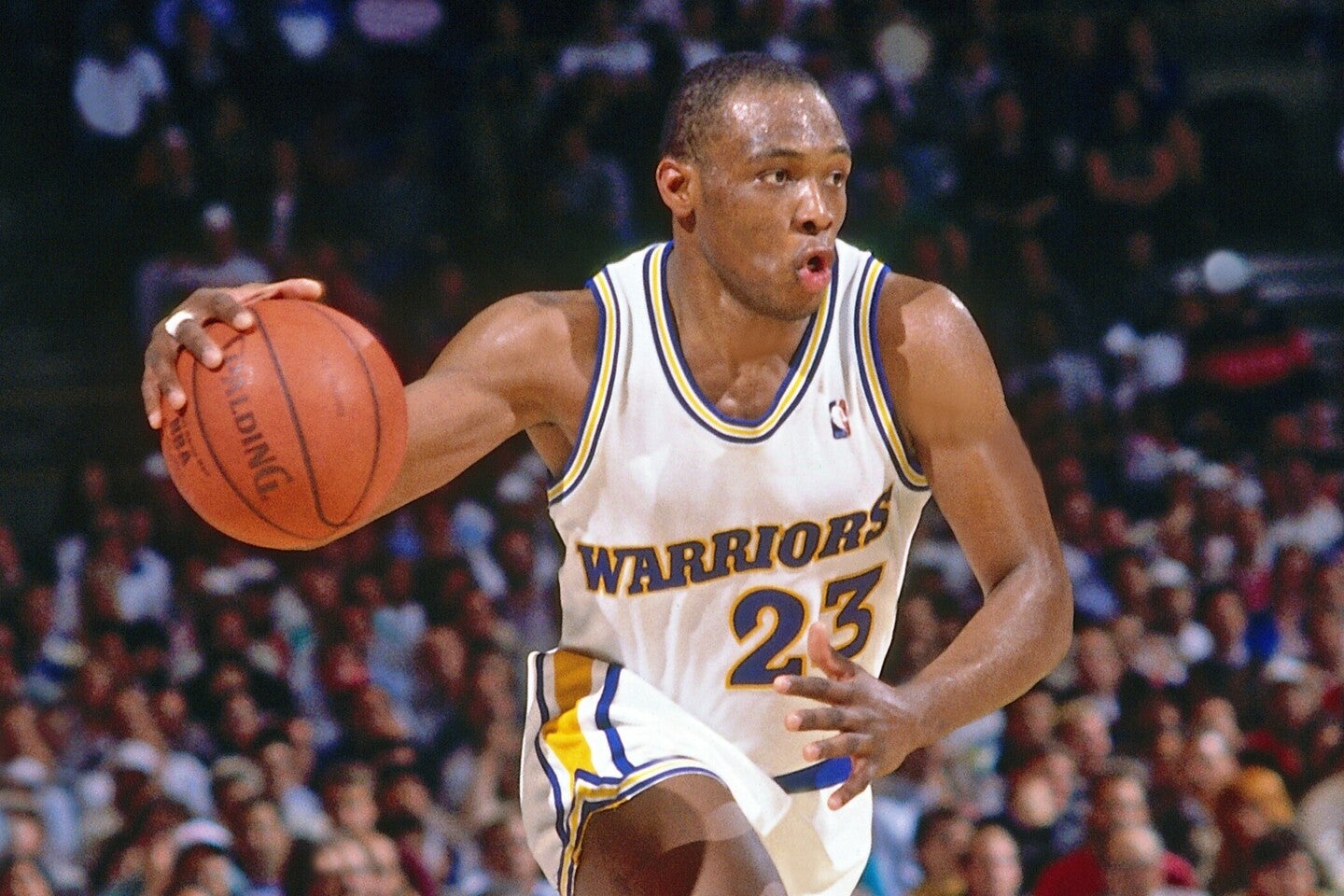 “RUN－TMC”の一角としてウォリアーズを牽引していたリッチモンド。しかし栄光の日々は長く続かなかった。(C)Getty Images