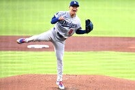 ブレーブス戦で好投したドジャースの山本。(C)Getty Images