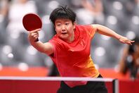 世界ランク101位の選手にまさかの敗戦を喫した孫穎莎。(C) Getty Images