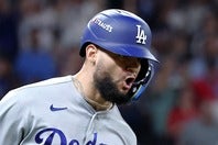 決勝タイムリーでチームのシリーズ突破に貢献したパヘス。(C)Getty Images