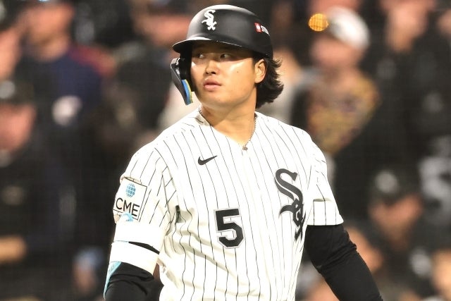 ガーディアンズとのALDSで、２勝２敗となっているホワイトソックスに所属する村上。(C)Getty Images