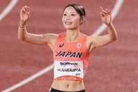 アジア大会の女子100メートル障害で銀メダルを獲得した中島ひとみ。写真：梅月智史（THE DIGEST写真部）