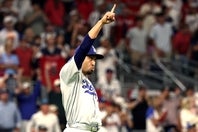 NLCSで２セーブを挙げたドジャースのディアズ。(C)Getty Images
