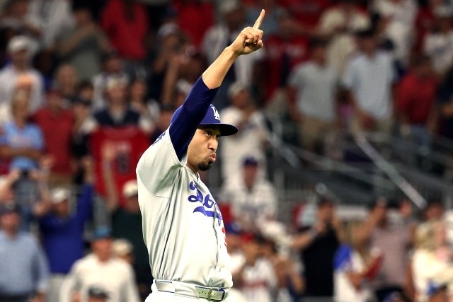 NLCSで２セーブを挙げたドジャースのディアズ。(C)Getty Images