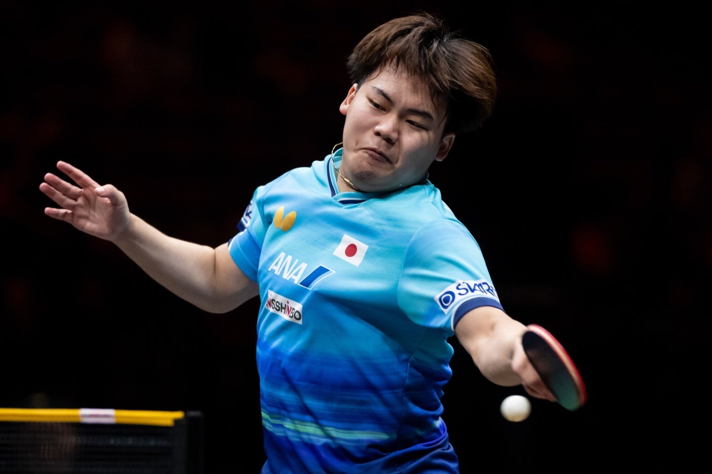 19歳の松島輝空。世界ランク１位になって初の国際大会で優勝を成し遂げた。(C)WTT