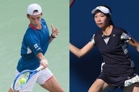 坂本（左）は上海２回戦でルブレフを破る大金星。伊藤（右）は武漢の予選を突破した。(C)Getty Images