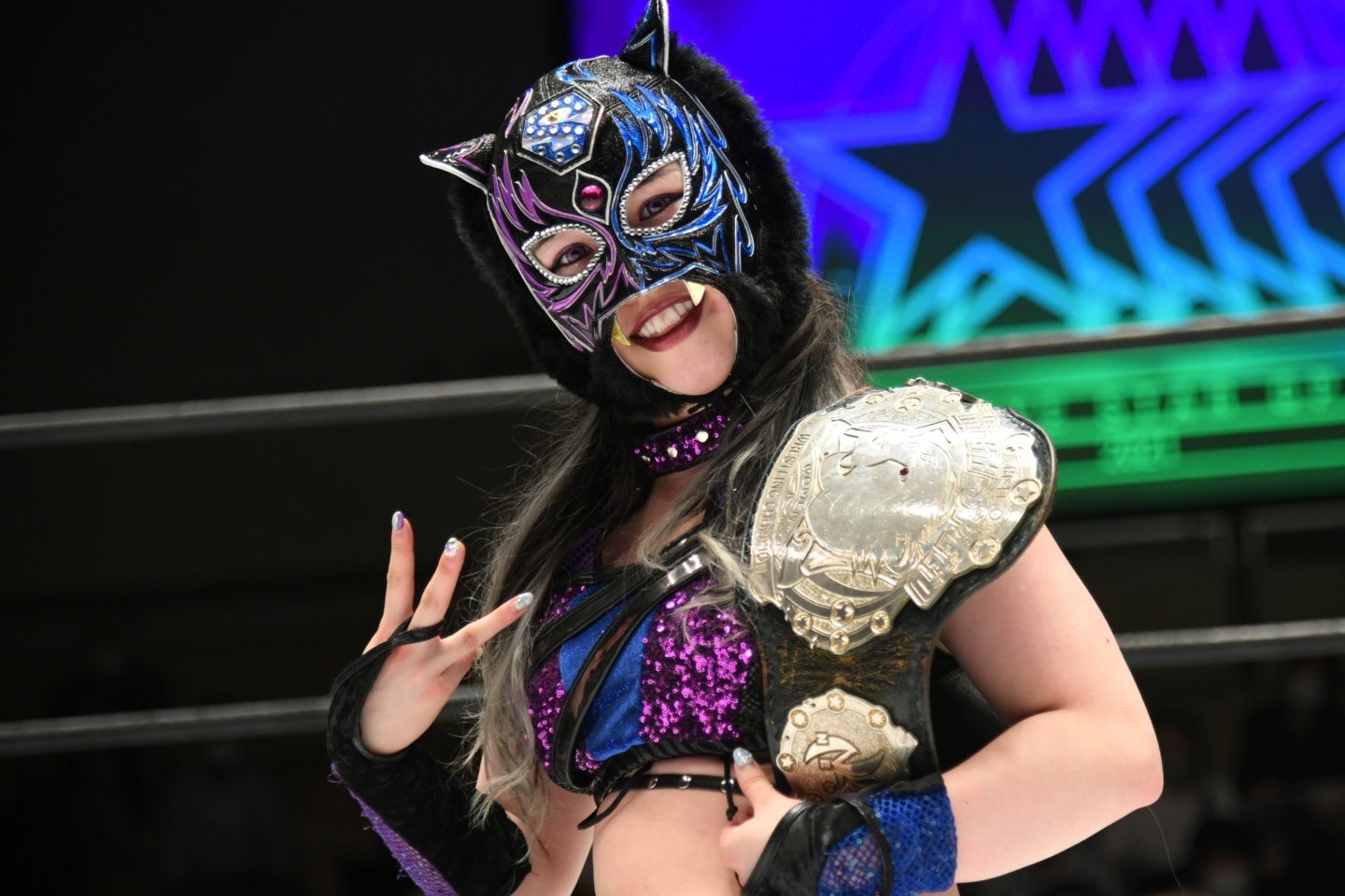 スターダムの人気マスクウーマン、スターライト・キッド。(C)THE DIGEST