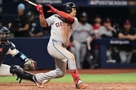 レイズ戦で５打数３安打１打点をマークしたガーディアンズのラミレス。(C)Getty Images