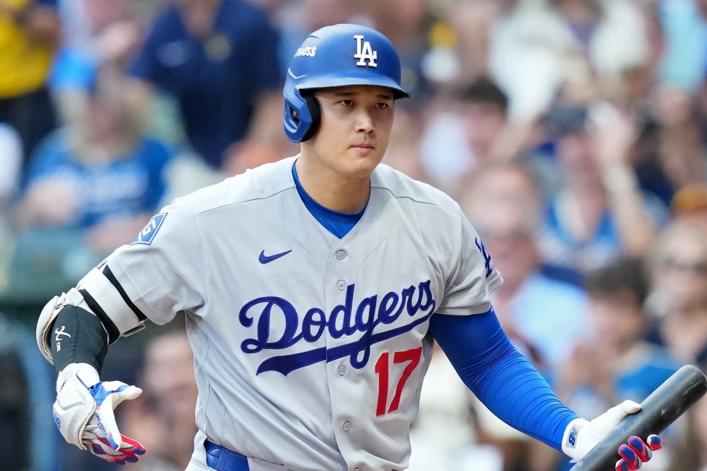 今ポストシーズンの成績は打率.150、０本塁打、０打点。不調の大谷が負けられない戦いでどんな結果を出すのか注目だ。(C)Getty Images