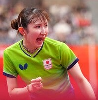 卓球女子の早田ひな。(C)Getty Images