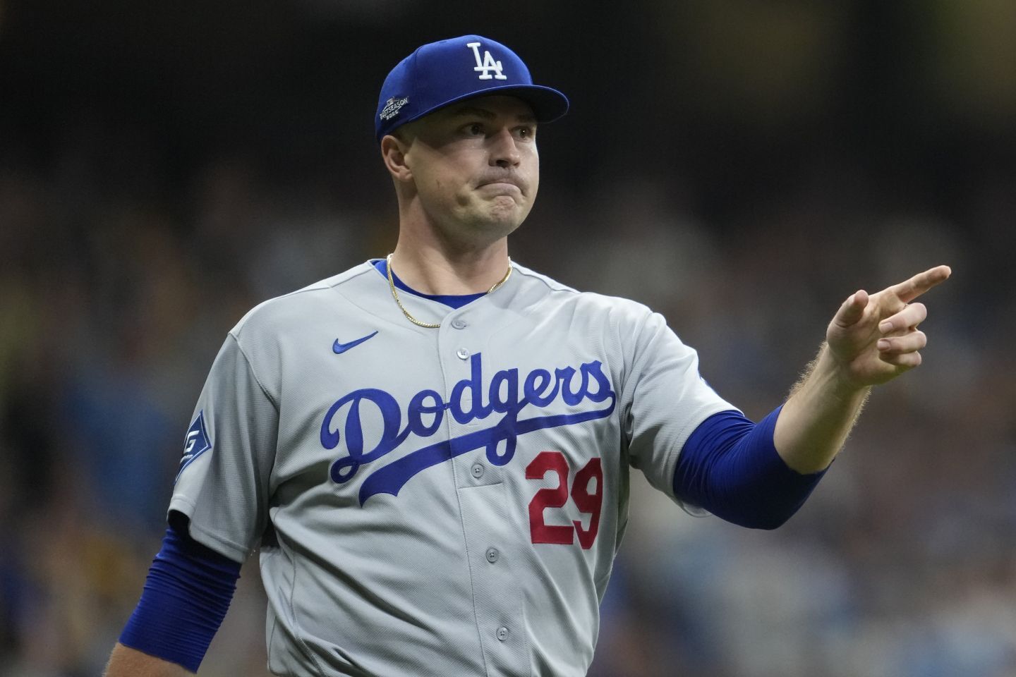 ドジャースでも快投を続けるスクーバル。来季はどのユニホームを着ることになるのか。(C)Getty Images