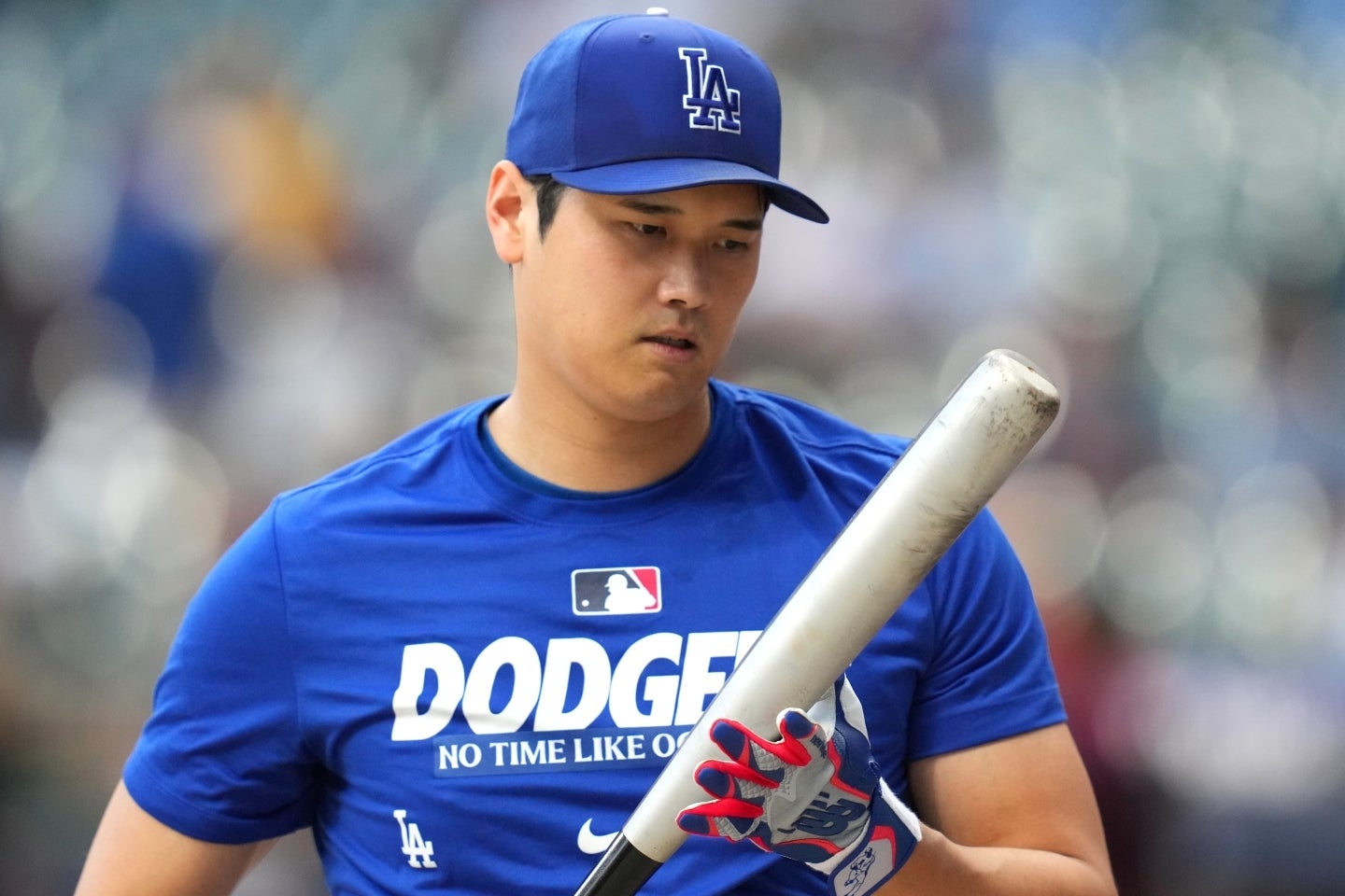 今ポストシーズン６試合で大谷は20打数３安打。打率.150、０本塁打、０打点と調子が上がっていない。(C)Getty Images