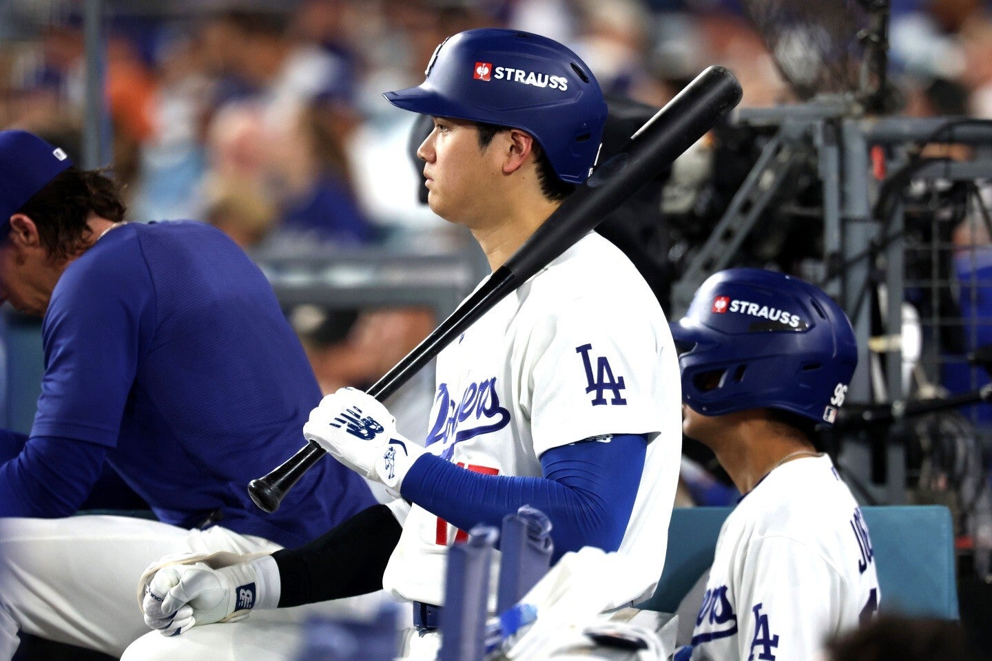 NLCS３連敗となったドジャース。６番・DHでスタメン出場した大谷は１安打だった。(C)Getty Images