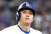 今季終盤に不振が続いたものの、最後の試合で復活の３ランホームランを放った大谷。(C)Getty Images