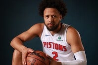 昨季初めてオールNBA１stチームに名を連ねたカニングハム。ピストンズを再び上位へ導けるか。(C)Getty Images