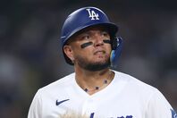 NLCS第４戦後に改めて引退を表明したロハス。(C)Getty Images