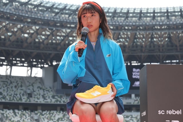 「東京レガシーハーフマラソンEXPO 2026」の「Team NB Special Talk Session」に登壇した田中。写真：梅月智史（THE DIGEST写真部）