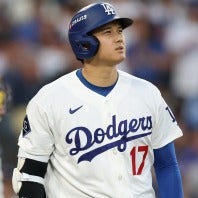 ３連覇を逃したドジャースの大谷。４戦目でのホームランも勝利に繋がらず。(C)Getty Images