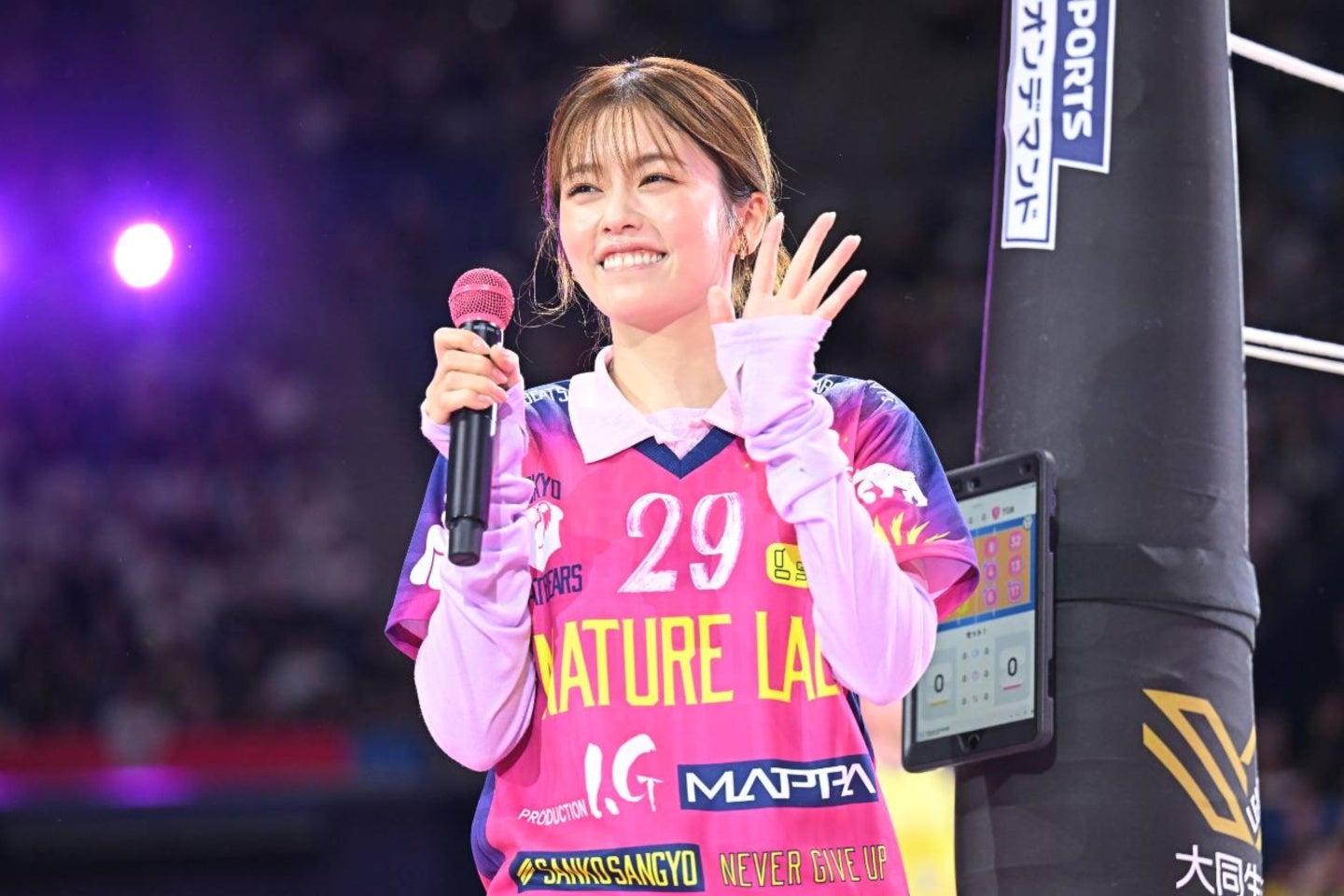 東京GB開幕節に女優の小芝風花さんが登場した。写真：金子拓弥（THE DIGEST写真部）