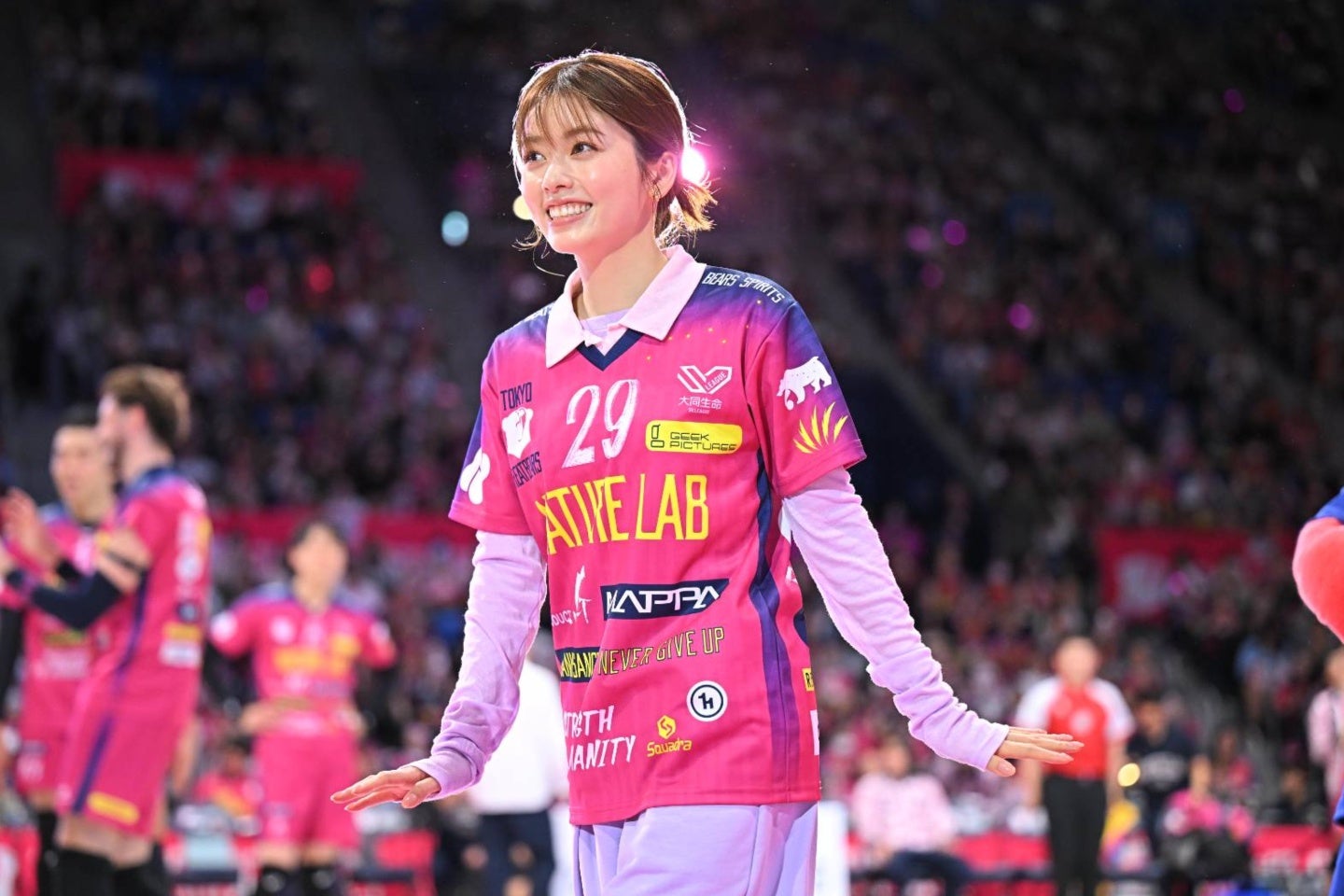 東京GB開幕節に女優の小芝風花さんが登場した。写真：金子拓弥（THE DIGEST写真部）