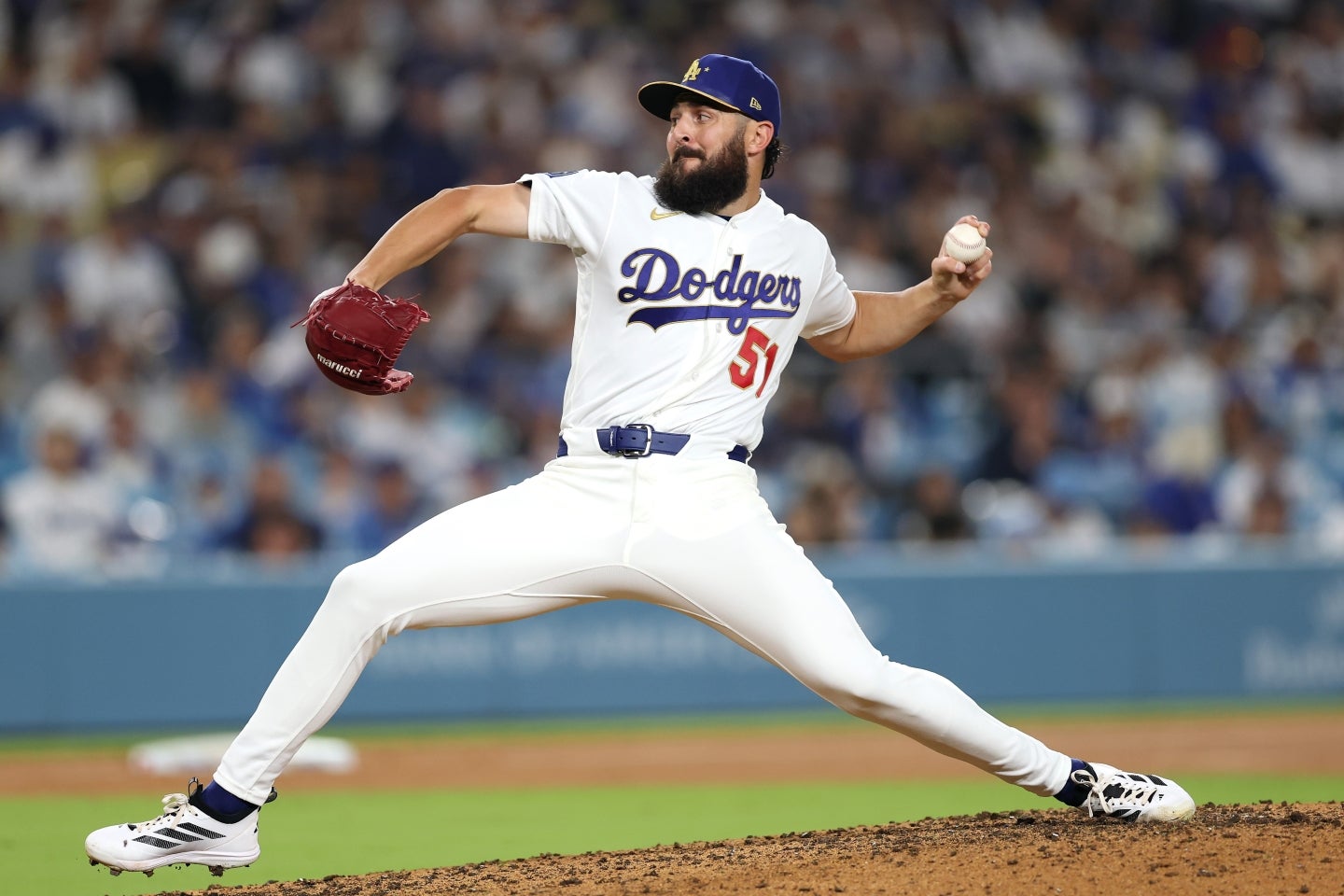 今オフにフリーエージェントとなるドジャースのベシア。(C)Getty Images
